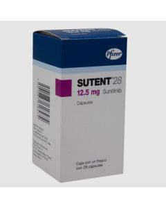 Sutent - 12,5mg Sunitinib - 28 Cápsulas