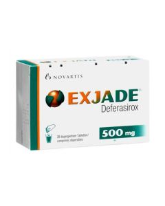 Exjade - 500mg Deferasirox - 28 Comprimidos Dispersables