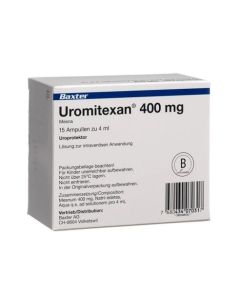 Uromitexan 400mg/4ml - 15 Ampollas de 4ml Solución Inyectable