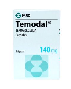 Temodal - 140mg Temozolomida - 5 Cápsulas