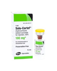 Solu-Cortef - 100mg Hidrocortisona - 1 Vial Solución Inyectable