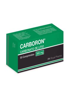 Carboron - 300mg Carbonato de Litio - 50 Comprimidos
