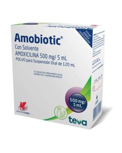 Amobiotic - 500mg/5ml Amoxicilina - 120ml Polvo para Suspensión Oral