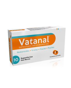 Vatanal - 220mg/0,7mg Clorocarvacrol - 10 Supositorios