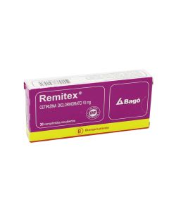 Remitex - 10mg Cetirizina - 30 Comprimidos Recubiertos