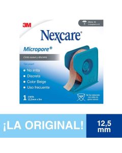 Nexcare Micropore Color Piel - 12,5mm x 9mts Cinta Adhesiva