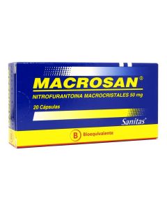 Macrosan - 50mg Nitrofurantoína - 20 Cápsulas
