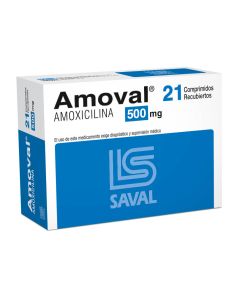 Amoval - 500mg Amoxicilina - 21 Comprimidos Recubiertos