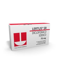 Lertus SR - 75mg Diclofenaco Sódico - 10 Comprimidos Recubiertos