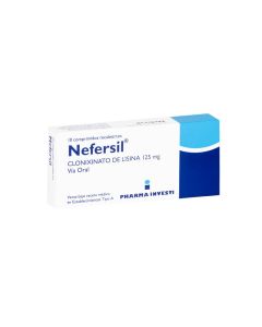 Nefersil - 125mg Clonixinato de Lisina - 10 Comprimidos Recubiertos