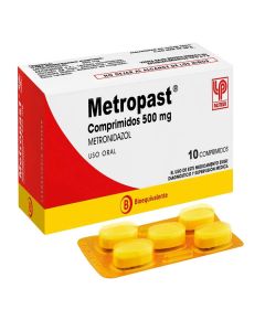 Metropast - 500mg Metronidazol - 10 Comprimidos  