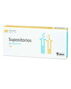 Supositorios de Glicerina 1/1 - 10 Supositorios Adulto de 3grs