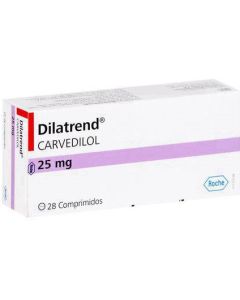 Dilatrend - 25mg Carvedilol - 28 Comprimidos