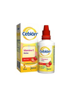 Cebión - 100mg/ml Vitamina C - 30ml Gotas sabor Fresa