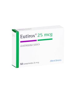 Eutirox - 25mcg Levotiroxina - 50 Comprimidos