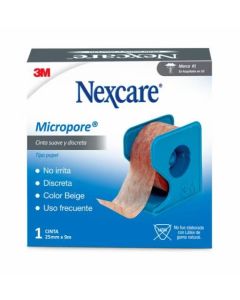 Nexcare Micropore Color Piel - 9,1M Cinta Adhesiva