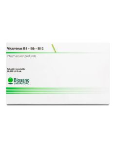 Vitaminas B1-B6-B12 10.000UI/3ml - 3 Ampollas de 3ml Solución Inyectable