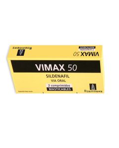 Vimax 50 - 50mg Sildenafilo - 2 Comprimidos Masticables