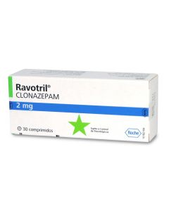 Ravotril - 2mg Clonazepam - 30 Comprimidos