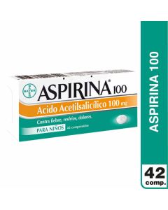 Aspirina - 100mg Ácido Acetilsalicílico - 42 Comprimidos