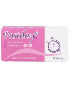 Postday - 0,75mg Levonorgestrel - 2 Comprimidos - Anticonceptivo de Emergencia