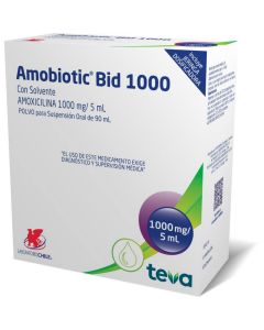 Amobiotic - 1000mg/5ml Amoxicilina - 90ml Polvo para Suspensión Oral