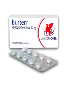 Burten - 10mg Ketorolaco - 10 Comprimidos
