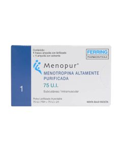 Menopur - 75UI Menotropina - 1 Frasco Ampolla con Polvo Liofilizado Inyectable