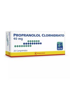 Propanolol Clorhidrato 40mg - 20 Comprimidos