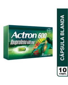 Actron 600 - 600mg Ibuprofeno - 10 Cápsulas Blandas