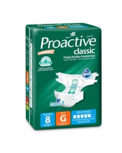 Proactive Classic - 8 Pañales de Adulto Anatómico talla G