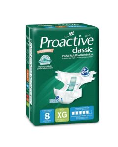 Proactive Classic - 8 Pañales de Adulto Anatómico talla XG