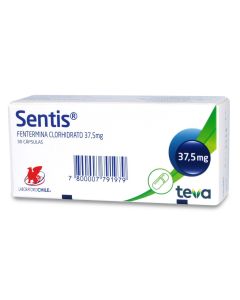 Sentis - 37,5mg Fentermina - 30 Cápsulas