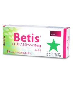 Betis - 10mg Clotiazepam - 30 Comprimidos Recubiertos