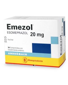 Emezol - 20mg Esomeprazol - 30 Comprimidos con Recubrimiento Entérico