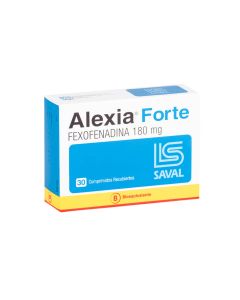 Alexia Forte - 180mg Fexofenadina - 30 Comprimidos Recubiertos