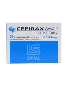 Cefirax - 200mg Cefpodoxima - 20 Comprimidos Recubiertos