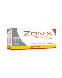 Zonix - 7,5mg Zopiclona - 30 Comprimidos Recubiertos