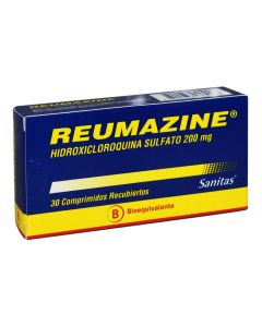 Reumazine - 200mg Hidroxicloroquina Sulfato - 30 Comprimidos Recubiertos