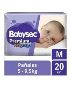 Babysec Premium Flexiprotect M - 20 Unidades 5- 9,5kg Pañales