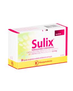 Sulix - 0,4mg Tamsulosina - 30 Cápsulas con Gránulos Recubiertos de Liberación Prolongada