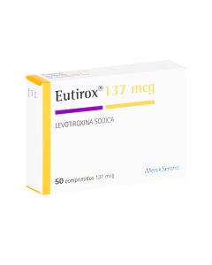 Eutirox - 137mcg Levotiroxina - 50 Comprimidos