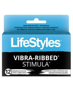 LifeStyles Vibra-Ribbed Stimula - 12 Unidades Preservativos