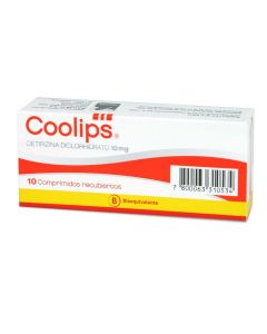 Coolips - 10mg Cetirizina Diclorhidrato - 10 Comprimidos Recubiertos
