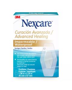 Nexcare - 6 Parches con Gel Hidrocoloide de 26mm x 57mm