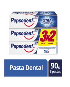 Pepsodent Xtra Whitening - Pack 3 x 90gr Pasta Dental