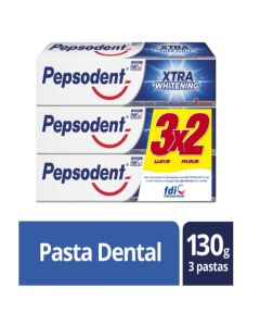 Pepsodent Xtra Whitening - Pack 3 x 130gr Pasta Dental
