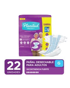 Plenitud Protect - 22 Pañales Desechables para Adultos talla G