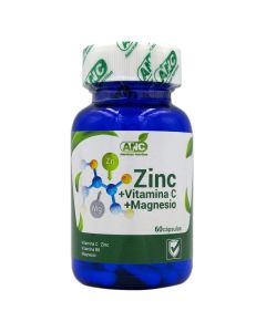 Zinc + Vitamina C + Magnesio - 60 Cápsulas