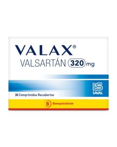 Valax - 320mg Valsartán - 30 Comprimidos Recubiertos